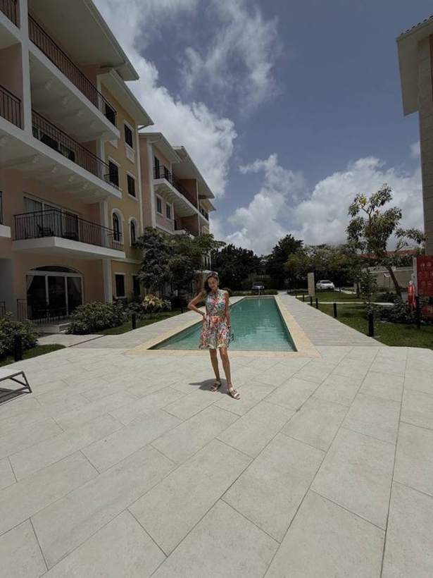 Patricia en un proyecto de Noval en Punta Cana